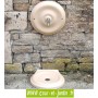 Mascaron et vasque de fontaine d'extérieur "Quino" (petit modèle) coloris ivoire
