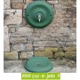 Mascaron et vasque de fontaine d'extérieur "Quino" (petit modèle) coloris vert 2500