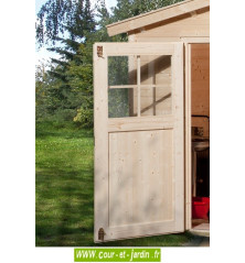 Abri de jardin Luna Color T2 bois massif - 235x239cm