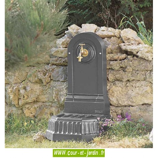 Fontaine exterieure Citadine, fonte, ht70cm, coloris gris 4111 - Fontaine pour jardin