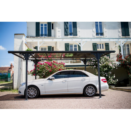 Carport Aluminium - 14,7 m² - Gris Anthracite