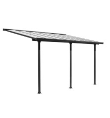 Toit de Terrasse alu TT3050AL  gris de 3,07m x 5m. Pergola aluminium en kit. Pergola alu.