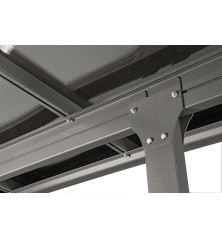 Toit de Terrasse alu TT3050AL  gris de 3,07m x 5m. Pergola aluminium en kit. Pergola alu.