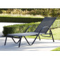 Bain de soleil SUNSET alu / textilène gris anthracite Bain de soleil SUNSET alu / textilène gris anthracite