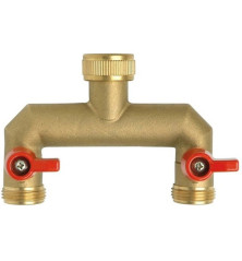 Collecteur arrosage laiton 2 voies