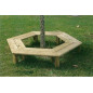 Banc tour d'arbre, en bois pour enfants - banc de jardin en bois