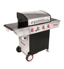 Barbecue Plancha Inox 4 brûleurs
