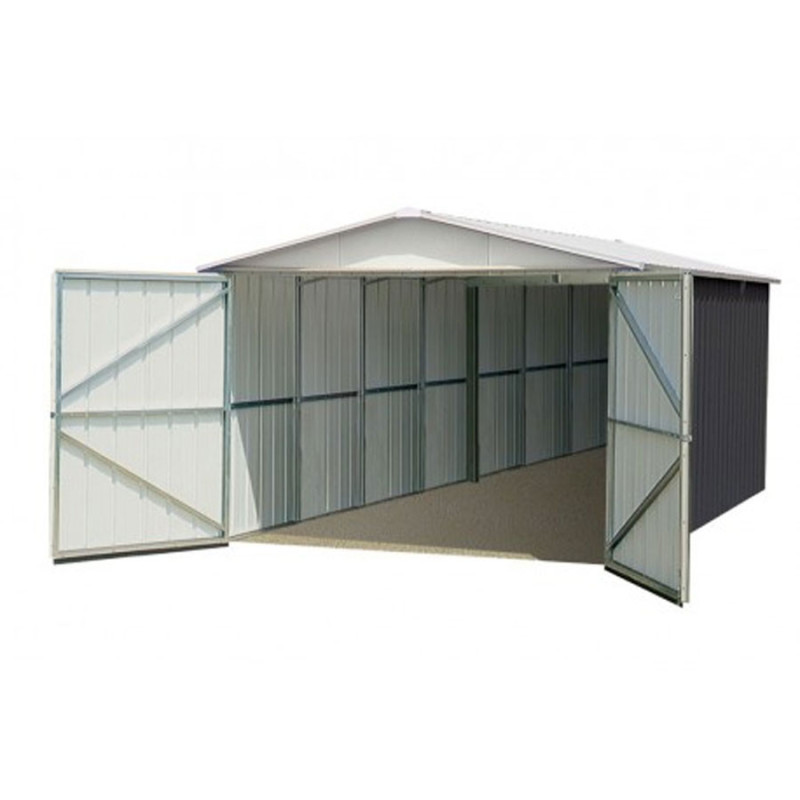 Garage métal gris 15 m²