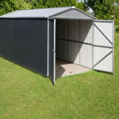 Garage métal gris 19 m²