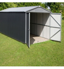 Garage métal gris 22 m²