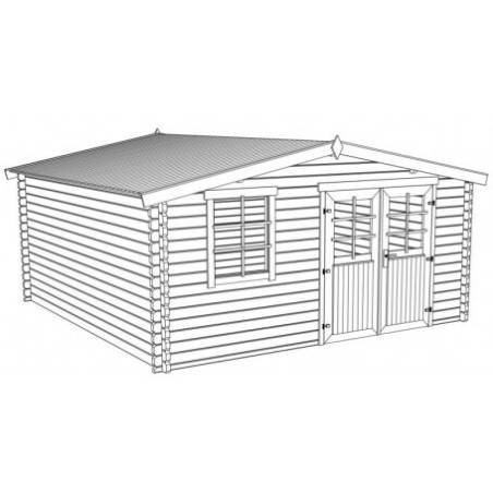 Abri Jardin bois 10 m² Amely