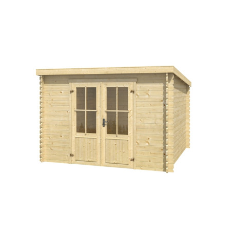 Abri jardin bois  8 m² toit plat CHAUMONT