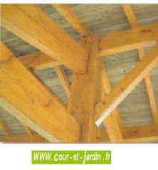 Charpente en kit de carport 3 voitures bois, 9x5m ou 9x6m. Charpente en kit traditionnelle en bois