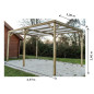 Carport Pergola - bois traité autoclave - 5mx3 Carport Pergola - bois traité autoclave - 5mx3