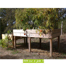 Jardin potager surélevé TP004 . Cette table de jardinage ou bac pour plantes est en bois traité classe 4.