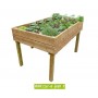 Table potagere TPO04 de 100 x 200cm x haut.100 . Ce bac à plantes ou jardinière surélevée de CIHB est en bois traité classe 4.