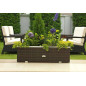 Jardinière rectangulaire XL - Résine tressée - 150 cm- lot de 4 Jardinière rectangulaire XL - Résine tressée - 150 cm- lot de 4