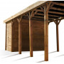 Carport bois petite remise- toit PVC- HARRY