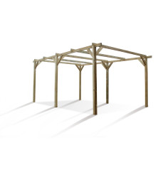 Carport bois autoportant 1 voiture 15,77m² HENRI