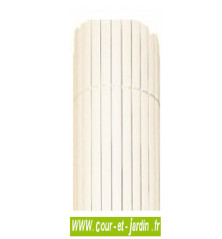 Canisses PVC blanc H120cm pour panneaux grillage 2,50m.