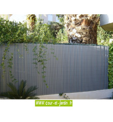 Canisses PVC Gris perle H150cm pour panneaux grillage 2,50m.