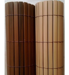 Canisses PVC coloris TECK 150cm spécial panneaux grillage 2,50m.