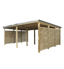 Carport DOUBLE Panneaux Latéraux SHELTY+