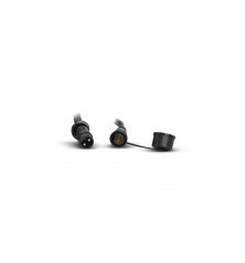 GUIRLANDE FORAINE CABLE PLAT NOIR 10 METRES 10 DOUILLES B22 + AMPOULES