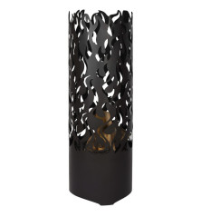 Esschert Design Baril à feu Flames Acier au carbone Noir FF408