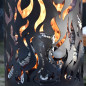 Esschert Design Baril à feu Flames Acier au carbone Noir FF408 Esschert Design Baril à feu Flames Acier au carbone Noir FF408
