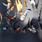 Esschert Design Baril à feu Flames Acier au carbone Noir FF408 Esschert Design Baril à feu Flames Acier au carbone Noir FF408