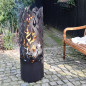 Esschert Design Baril à feu Flames Acier au carbone Noir FF408 Esschert Design Baril à feu Flames Acier au carbone Noir FF408