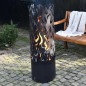 Esschert Design Baril à feu Flames Acier au carbone Noir FF408 Esschert Design Baril à feu Flames Acier au carbone Noir FF408