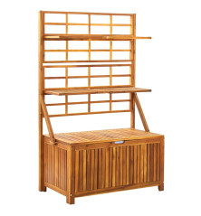 Coffre et treillis 99x55x160cm Bois d'acacia solide