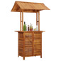 Table de bar d'extérieur avec toit 122x106x217 cm Bois d'acacia Table de bar d'extérieur avec toit 122x106x217 cm Bois d'acacia