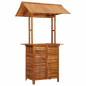 Table de bar d'extérieur avec toit 122x106x217 cm Bois d'acacia Table de bar d'extérieur avec toit 122x106x217 cm Bois d'acacia
