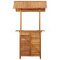 Table de bar d'extérieur avec toit 122x106x217 cm Bois d'acacia Table de bar d'extérieur avec toit 122x106x217 cm Bois d'acacia