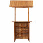 Table de bar d'extérieur avec toit 122x106x217 cm Bois d'acacia Table de bar d'extérieur avec toit 122x106x217 cm Bois d'acacia