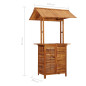 Table de bar d'extérieur avec toit 122x106x217 cm Bois d'acacia Table de bar d'extérieur avec toit 122x106x217 cm Bois d'acacia