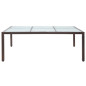 Table à dîner d'extérieur Marron 200x150x74 cm Résine tressée Table à dîner d'extérieur Marron 200x150x74 cm Résine tressée