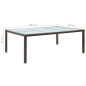 Table à dîner d'extérieur Marron 200x150x74 cm Résine tressée Table à dîner d'extérieur Marron 200x150x74 cm Résine tressée