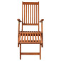 Chaise de terrasse avec repose-pied et coussin Acacia solide Chaise de terrasse avec repose-pied et coussin Acacia solide
