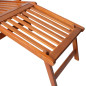 Chaise de terrasse avec repose-pied et coussin Acacia solide Chaise de terrasse avec repose-pied et coussin Acacia solide