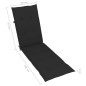 Chaise de terrasse avec repose-pied et coussin Acacia solide Chaise de terrasse avec repose-pied et coussin Acacia solide