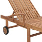 Chaises longues 2 pcs avec coussin gris Bois de teck solide Chaises longues 2 pcs avec coussin gris Bois de teck solide