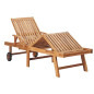 Chaises longues 2 pcs avec coussin noir Bois de teck solide Chaises longues 2 pcs avec coussin noir Bois de teck solide