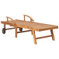Chaises longues 2 pcs avec coussin noir Bois de teck solide Chaises longues 2 pcs avec coussin noir Bois de teck solide