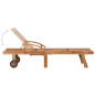 Chaises longues 2 pcs avec coussin noir Bois de teck solide Chaises longues 2 pcs avec coussin noir Bois de teck solide