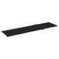 Chaises longues 2 pcs avec coussin noir Bois de teck solide Chaises longues 2 pcs avec coussin noir Bois de teck solide