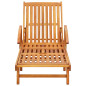 Chaises longues 2 pcs avec table et coussins Acacia solide Chaises longues 2 pcs avec table et coussins Acacia solide
